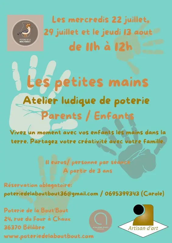 Les petites mains: Atelier terre enfants/parents