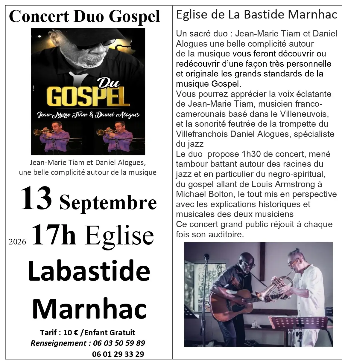 Concert Duo Gospel