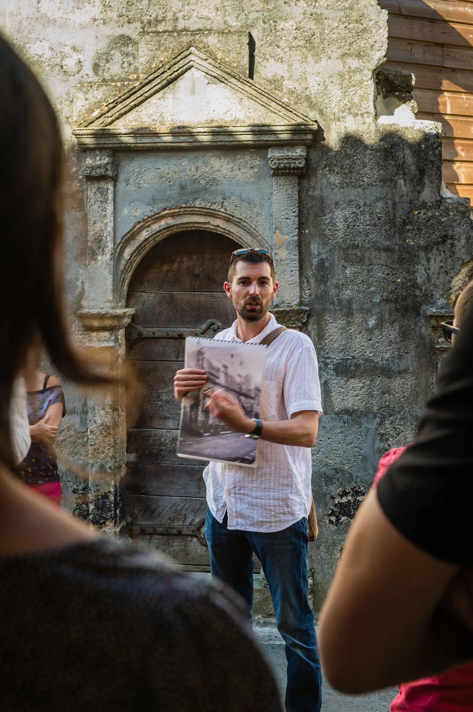 Balade patrimoine à Rions avec David Souny