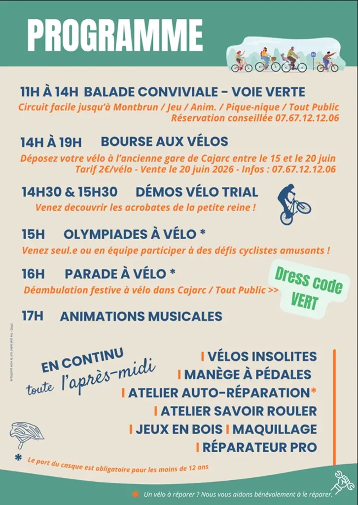 Faites du vélo à Cajarc
