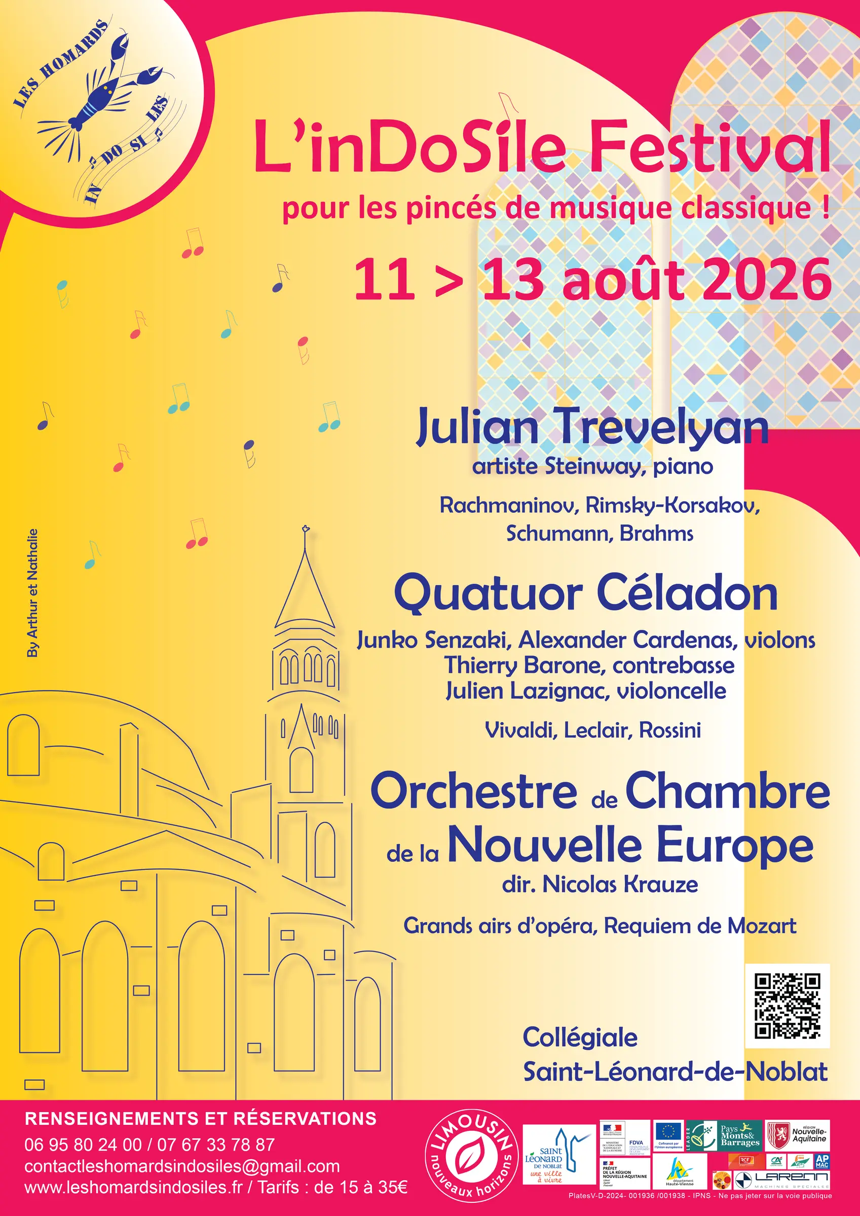 InDoSile Festival - mercredi 12 août 2026, 20h - Quatuor Céladon