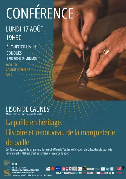 Conférence "La paille en héritage" Histoire et renouveau de la marqueterie de paille