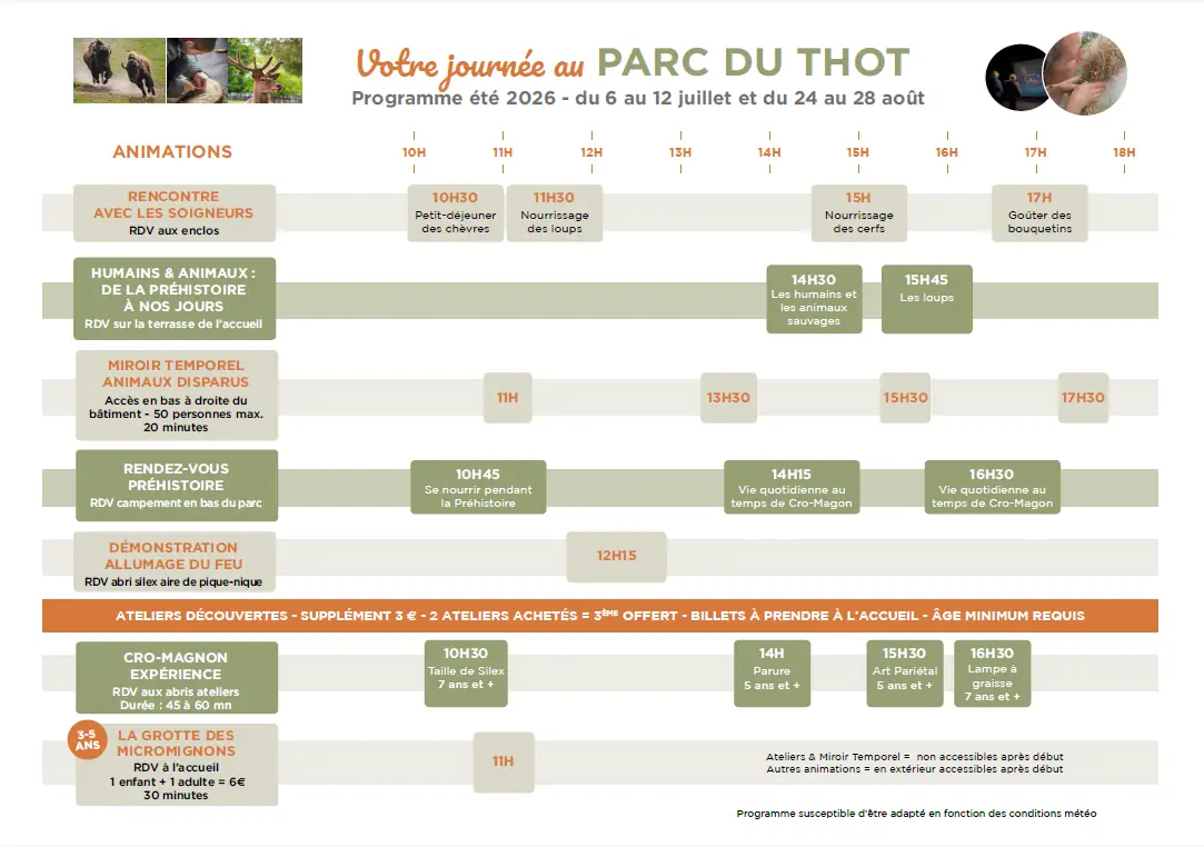Les vacances d'été au Thot