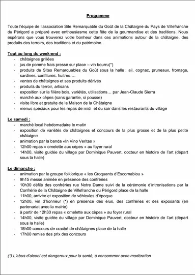 Rencontre de la châtaigne et des Saveurs