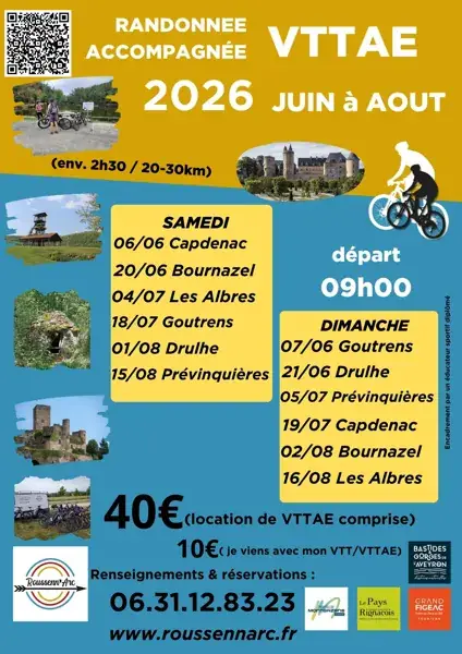 Sortie accompagnée VTT à assistance électrique