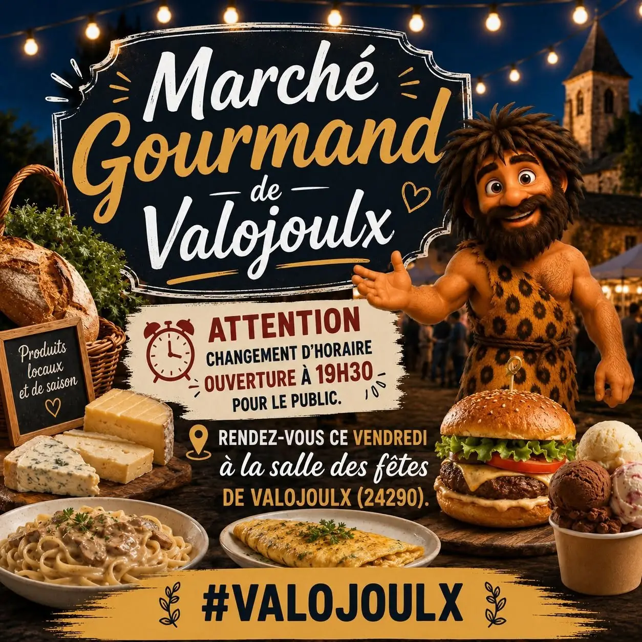 Marché gourmand nocturne à Valojoulx