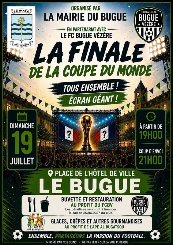 Finale de la coupe du monde sur écran géant