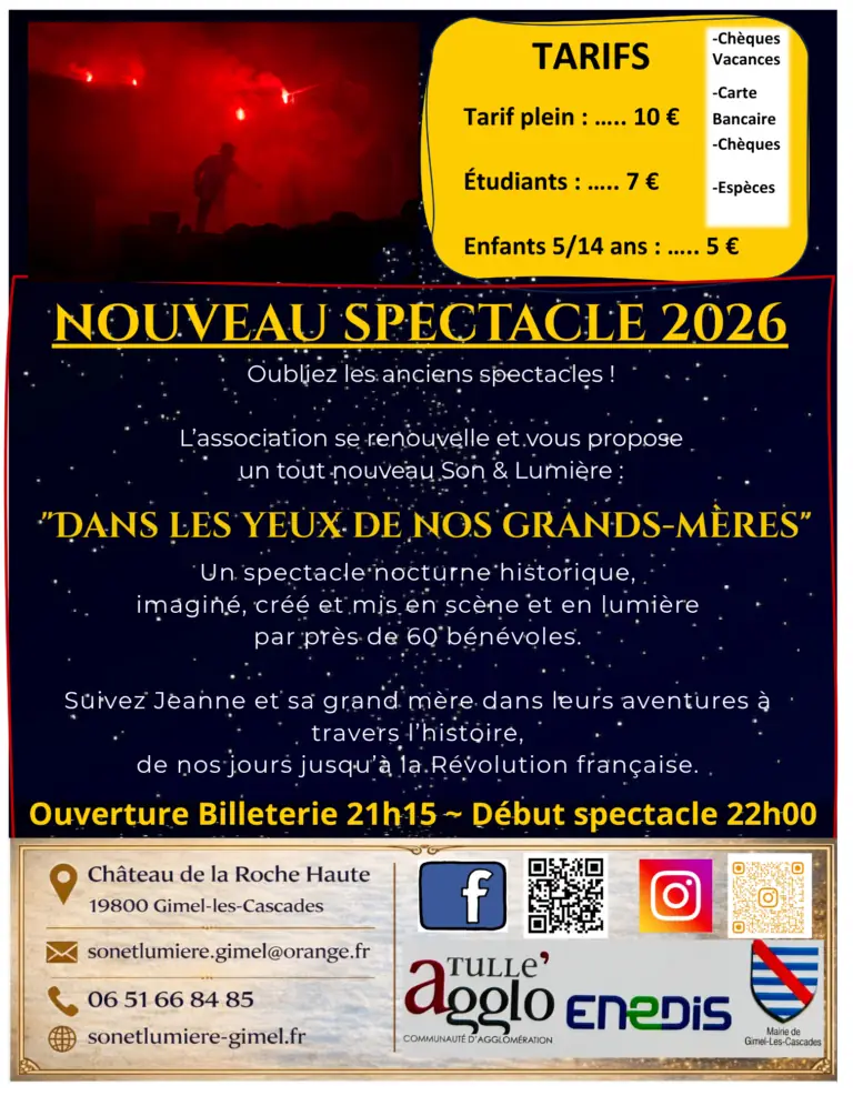 Spectacle son et lumière : Dans les yeux de nos grands-mères