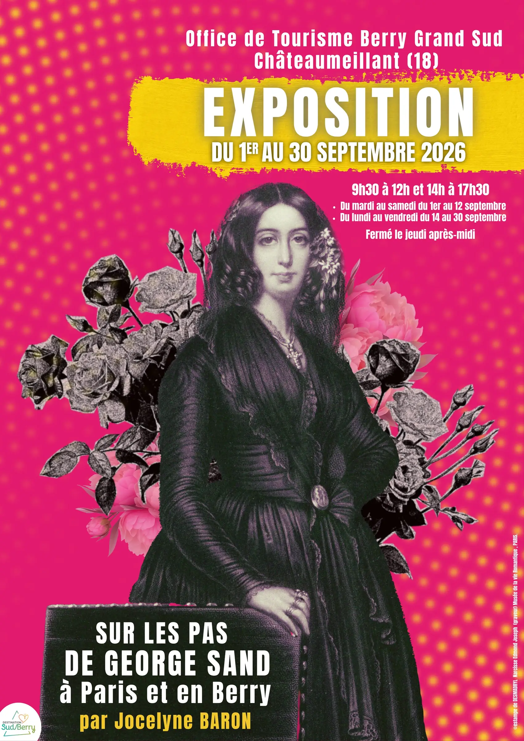 Exposition Sur les pas de George Sand à Paris et en Berry par Jocelyne BARON