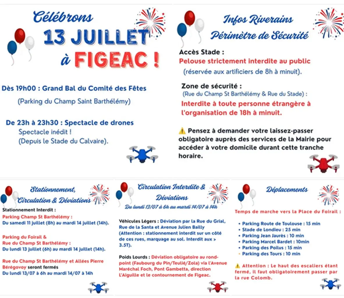 Fête du 13 juillet à Figeac