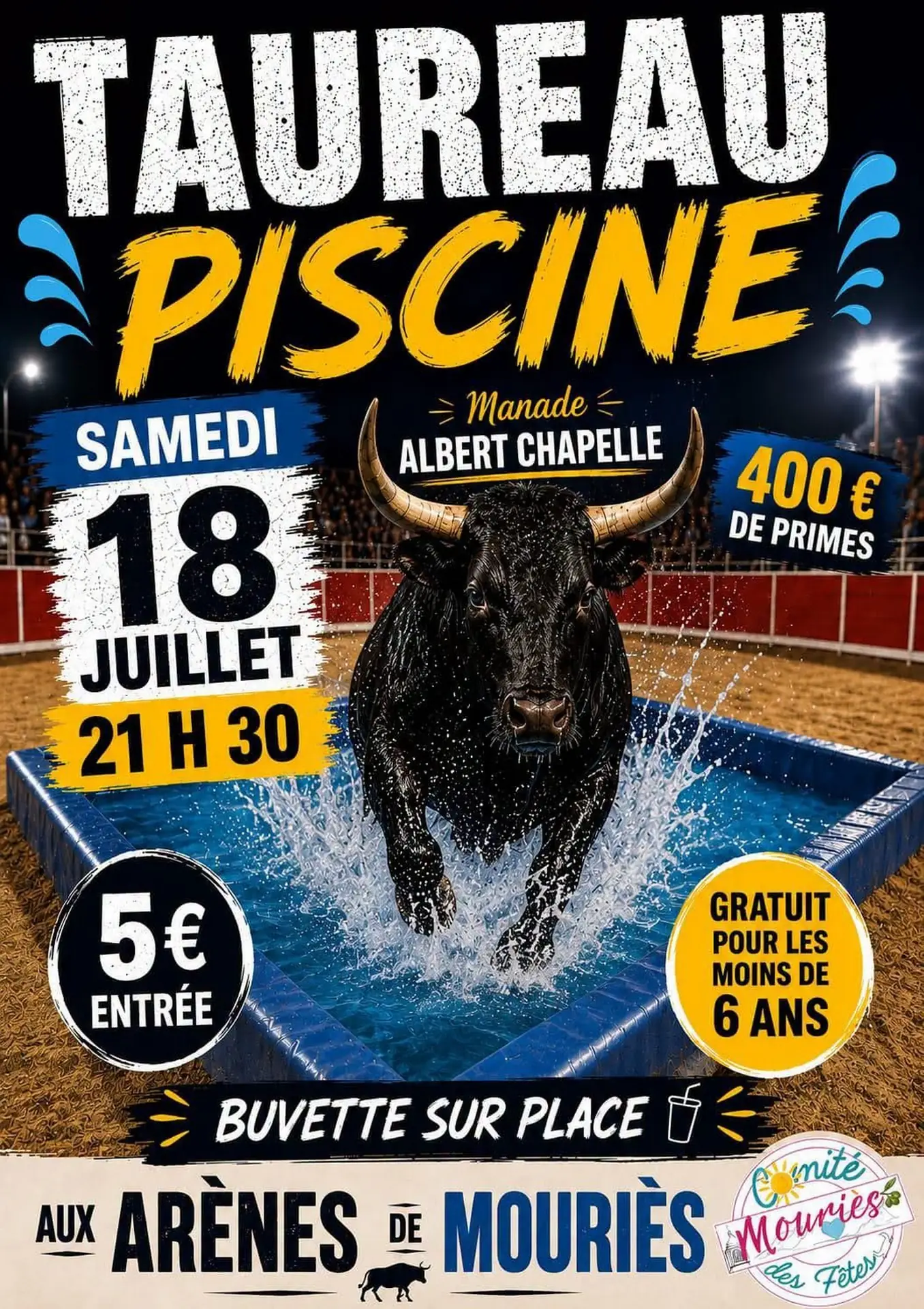 Taureau piscine