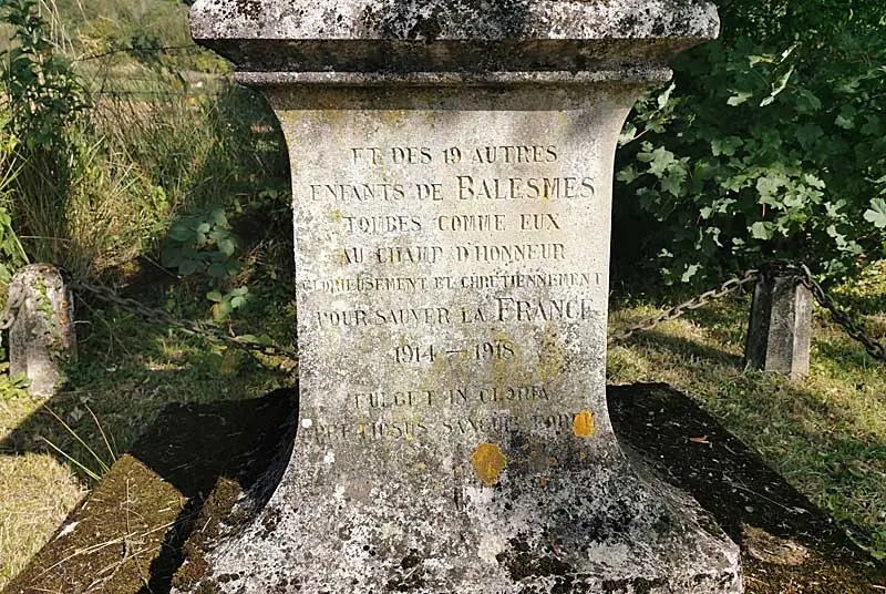 Croix du souvenir de Balesmes-sur-Marne